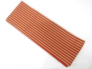 縞模様織り出し　半幅帯